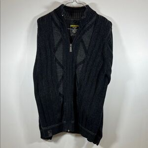 Point Zero Men's Black Zip-Up Sweater